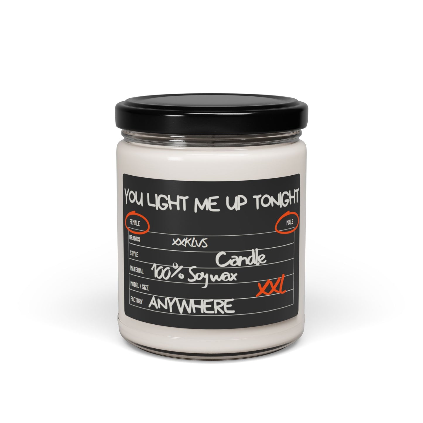 YOU LIGHT ME UP TONIGHT , Sexy Cinnamon 9oz Glass Candle