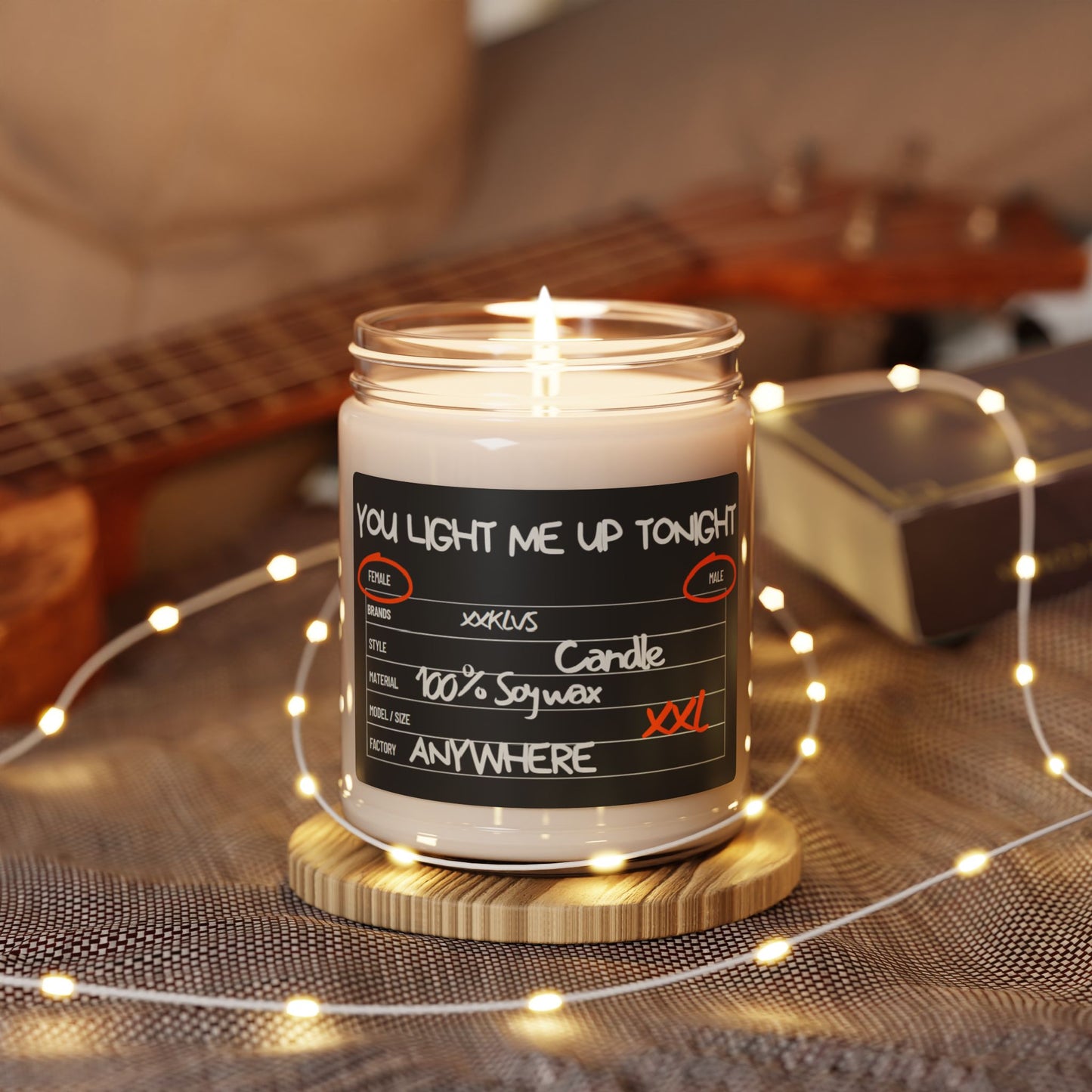 YOU LIGHT ME UP TONIGHT , Sexy Cinnamon 9oz Glass Candle