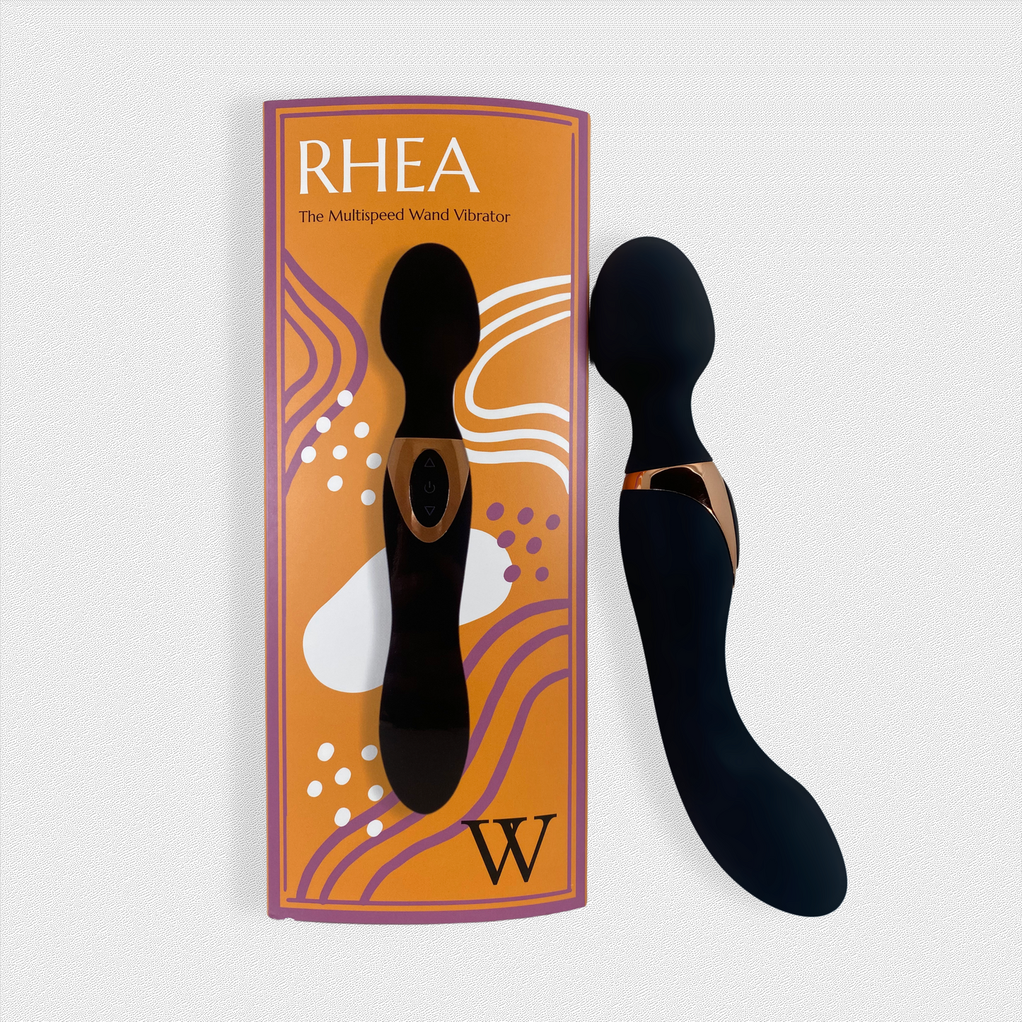 RHEA - Dual-Headed 10 Speed Vibrating Magic Wand + Dildo